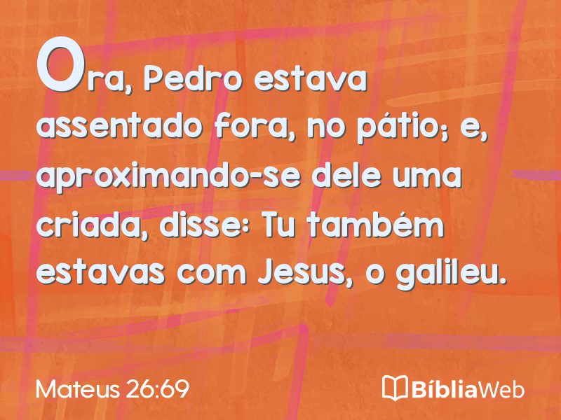 Mateus 26:69 em imagem para compartilhar