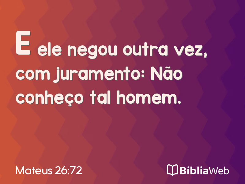 Mateus 26:72 em imagem para compartilhar