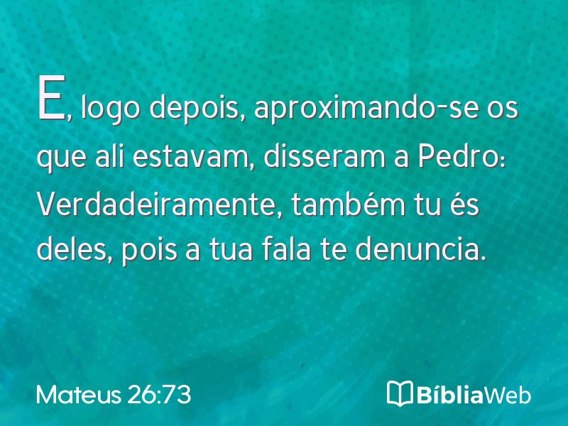 Mateus 26:73 em imagem para compartilhar