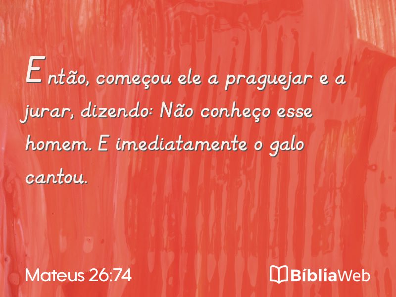 Mateus 26:74 em imagem para compartilhar
