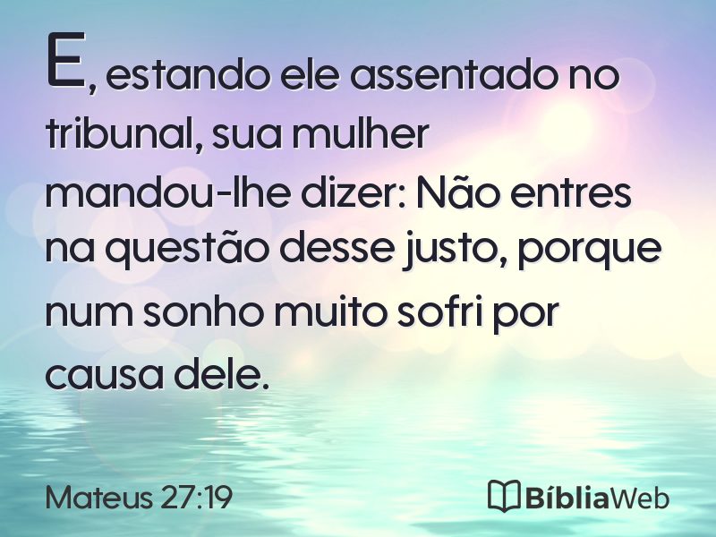 Mateus 27:19 em imagem para compartilhar