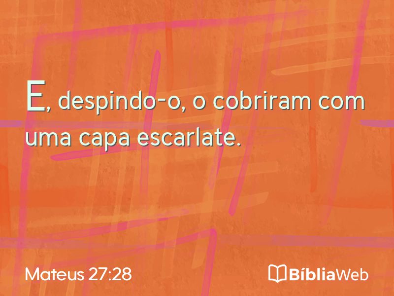 Mateus 27:28 em imagem para compartilhar