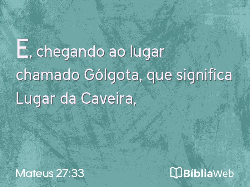 Mateus 27:33 em imagem para compartilhar