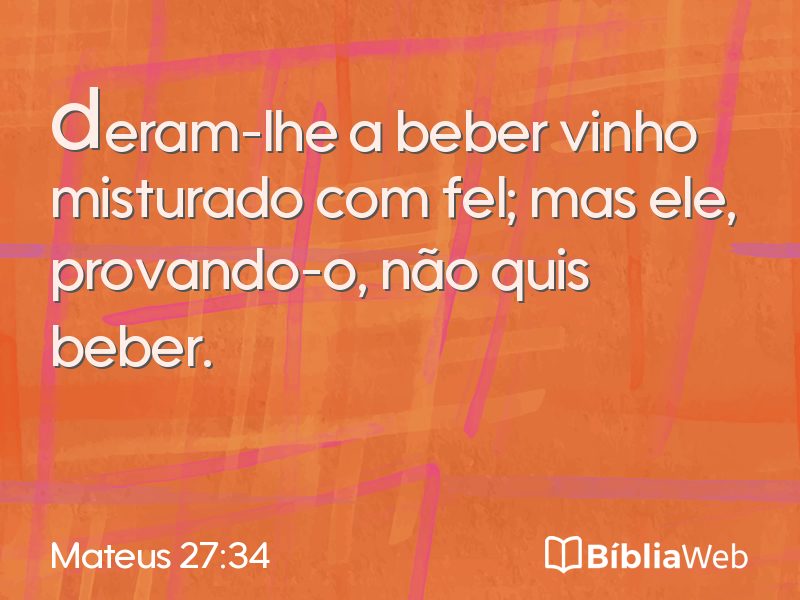 Mateus 27:34 em imagem para compartilhar