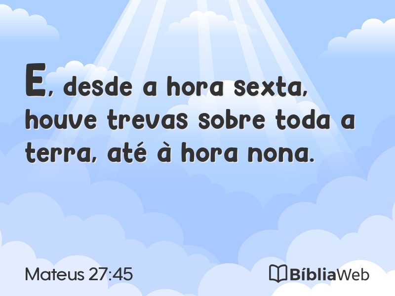 Mateus 27:45 em imagem para compartilhar