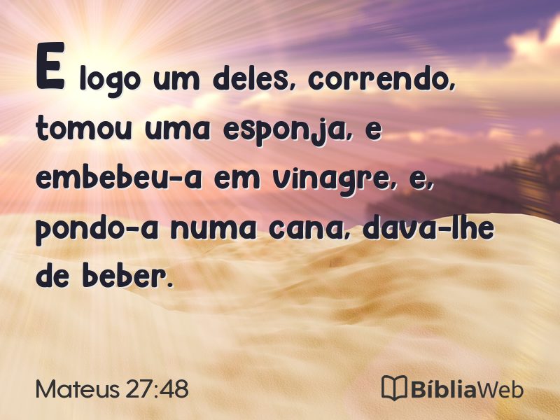 Mateus 27:48 em imagem para compartilhar