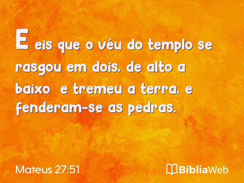 Mateus 27:51 em imagem para compartilhar