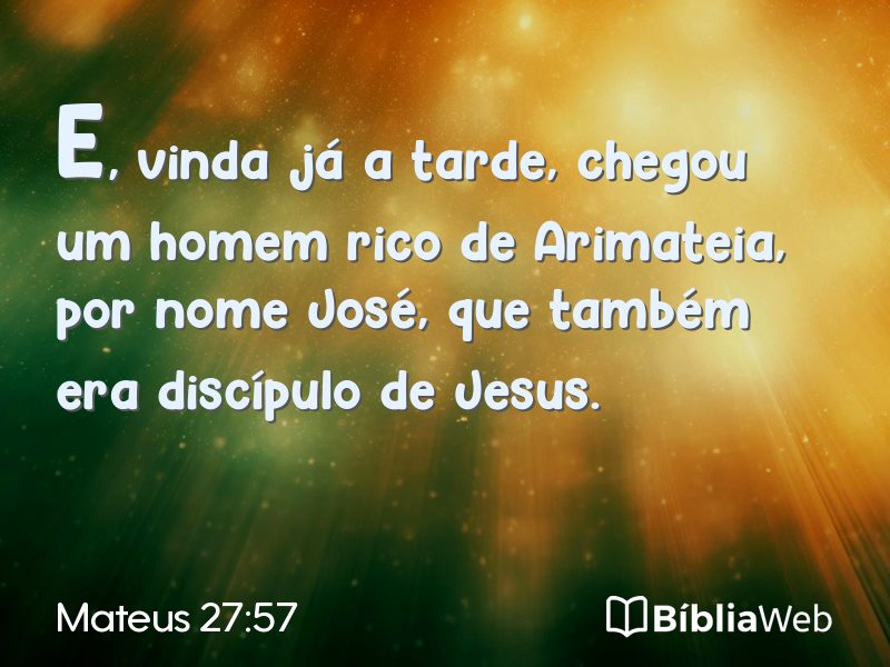 Mateus 27:57 em imagem para compartilhar