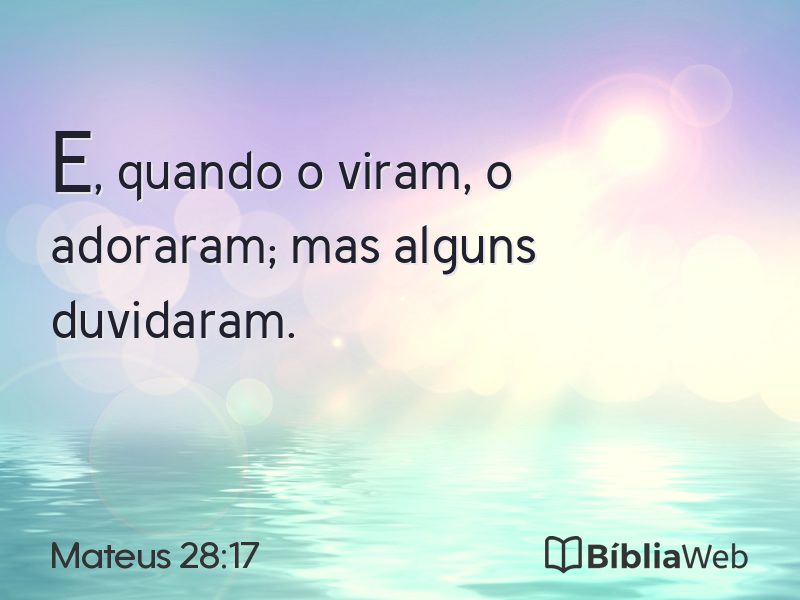 Mateus 28:17 em imagem para compartilhar