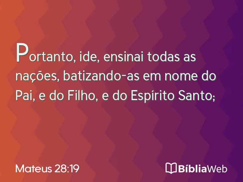 Mateus 28:19 em imagem para compartilhar