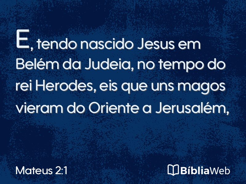 Mateus 2:1 em imagem para compartilhar