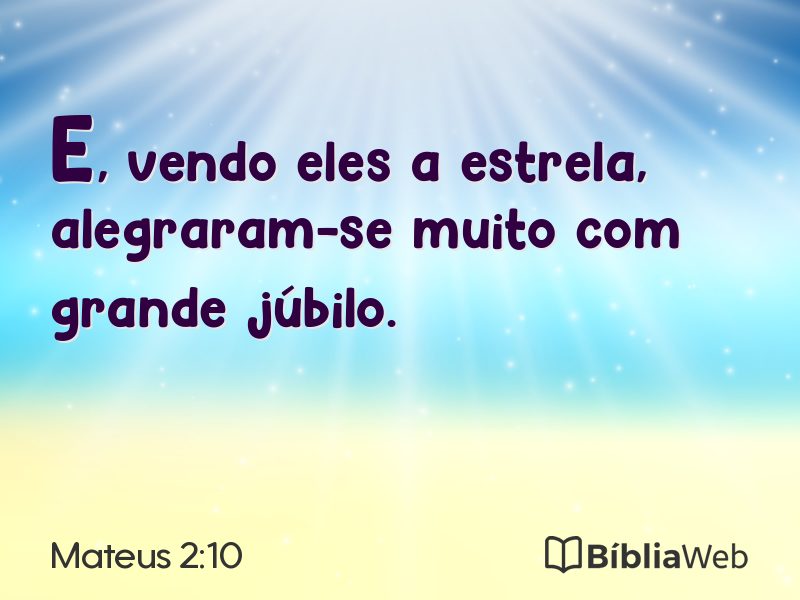 Mateus 2:10 em imagem para compartilhar