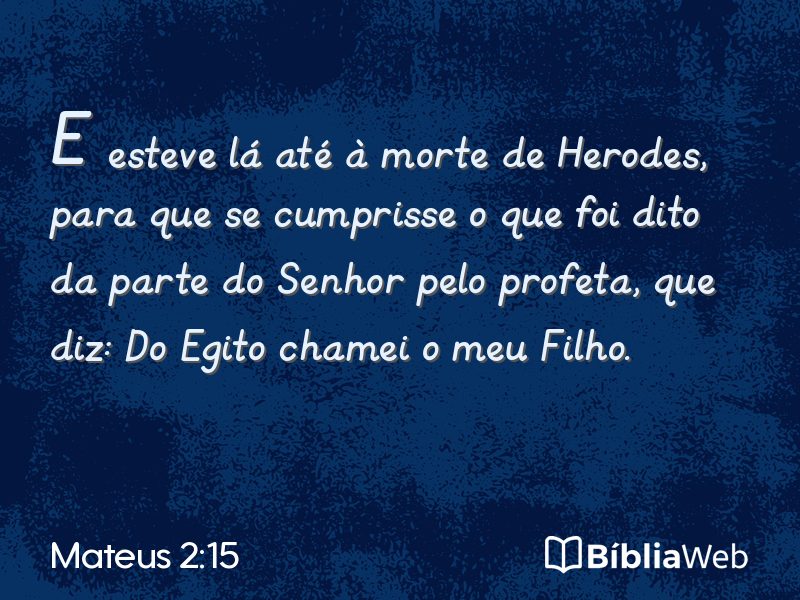 Mateus 2:15 em imagem para compartilhar