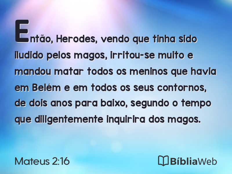 Mateus 2:16 em imagem para compartilhar