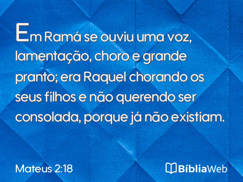 Mateus 2:18 em imagem para compartilhar