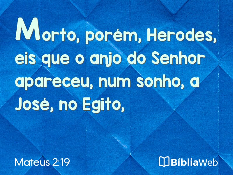 Mateus 2:19 em imagem para compartilhar