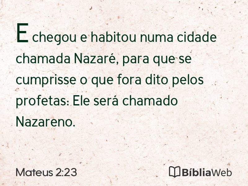 Mateus 2:23 em imagem para compartilhar