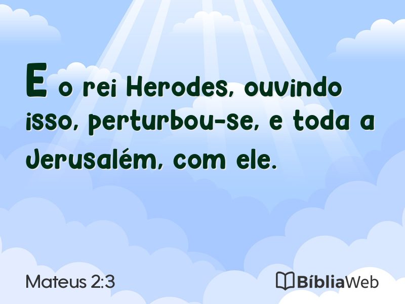 Mateus 2:3 em imagem para compartilhar