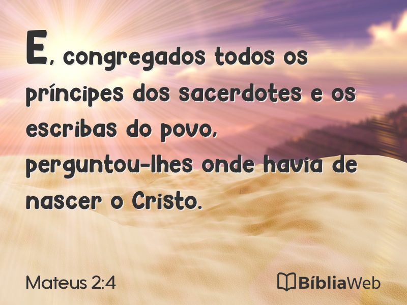 Mateus 2:4 em imagem para compartilhar