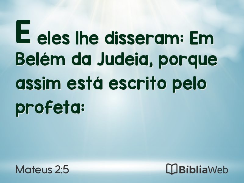 Mateus 2:5 em imagem para compartilhar