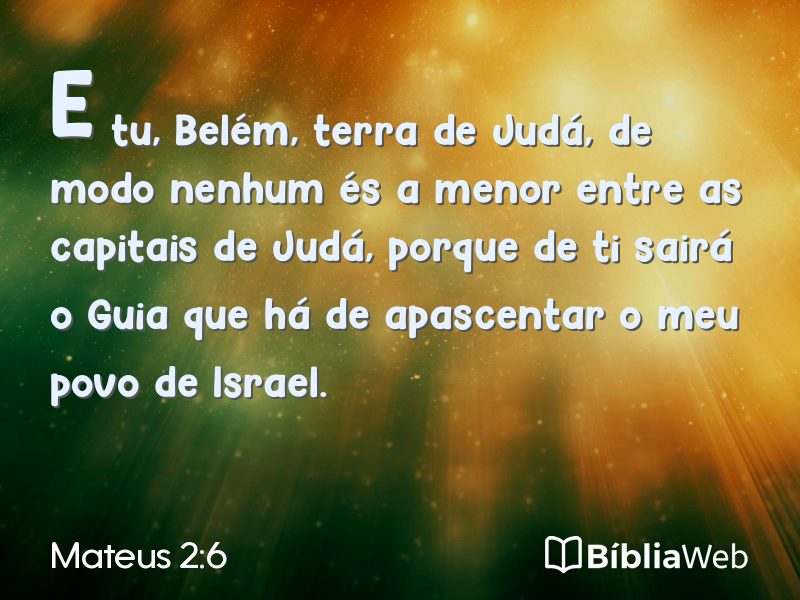 Mateus 2:6 em imagem para compartilhar
