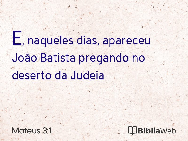 Mateus 3:1 em imagem para compartilhar