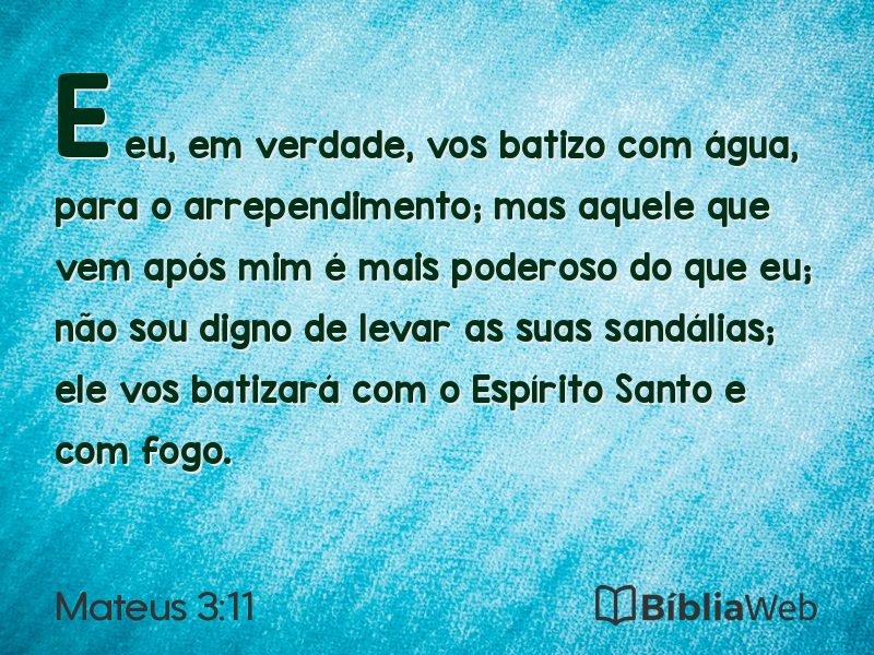 Mateus 3:11 em imagem para compartilhar