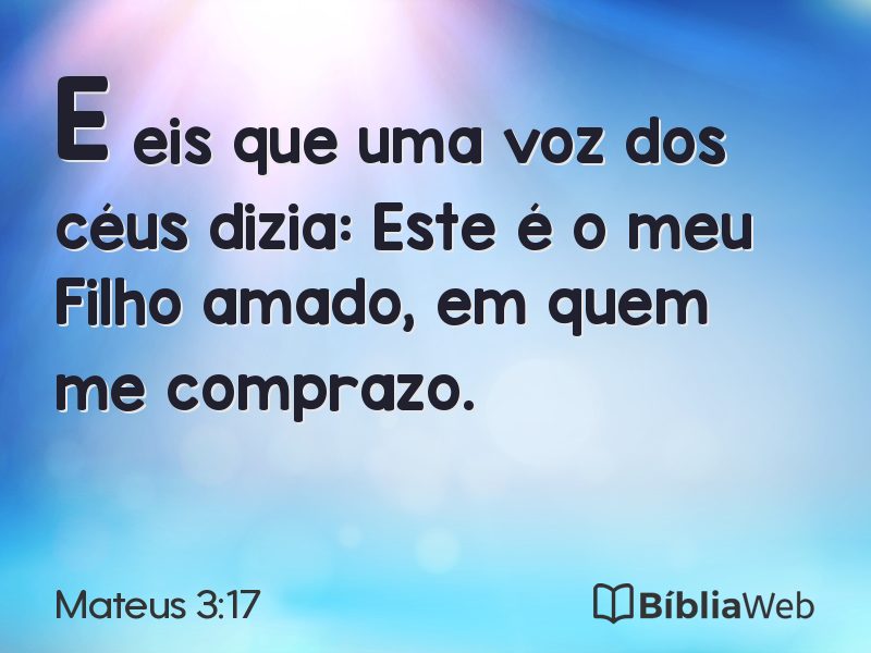Mateus 3:17 em imagem para compartilhar