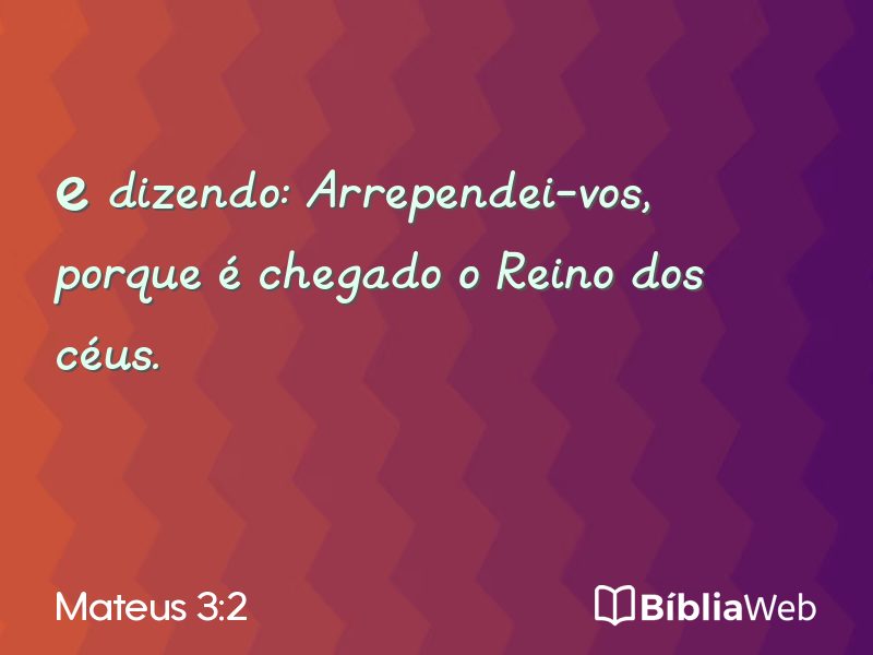 Mateus 3:2 em imagem para compartilhar