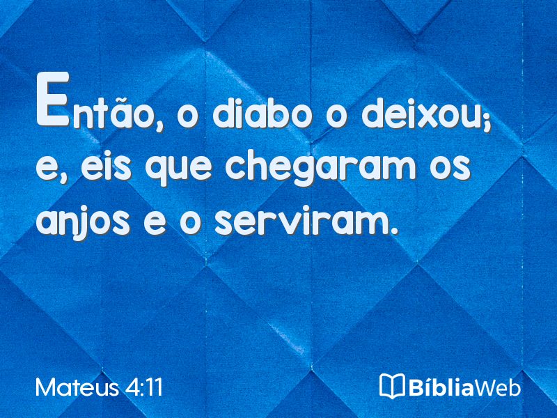 Mateus 4:11 em imagem para compartilhar