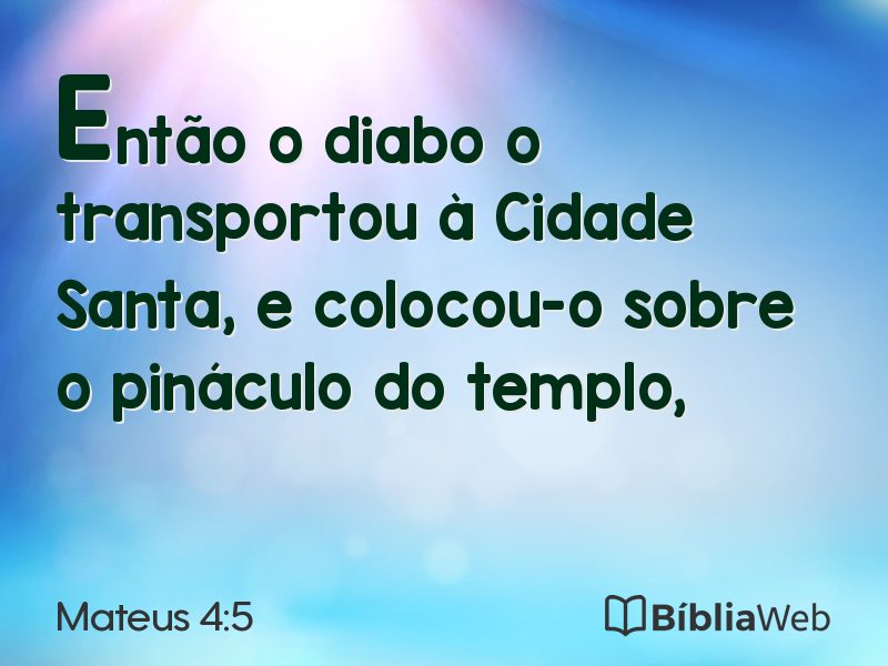 Mateus 4:5 em imagem para compartilhar