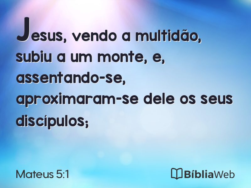 Mateus 5:1 em imagem para compartilhar