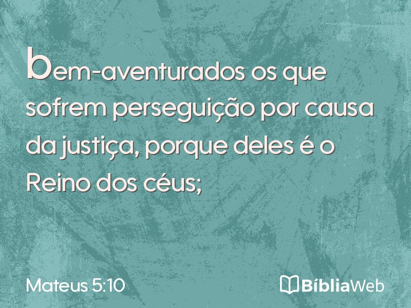 Mateus 5:10 em imagem para compartilhar