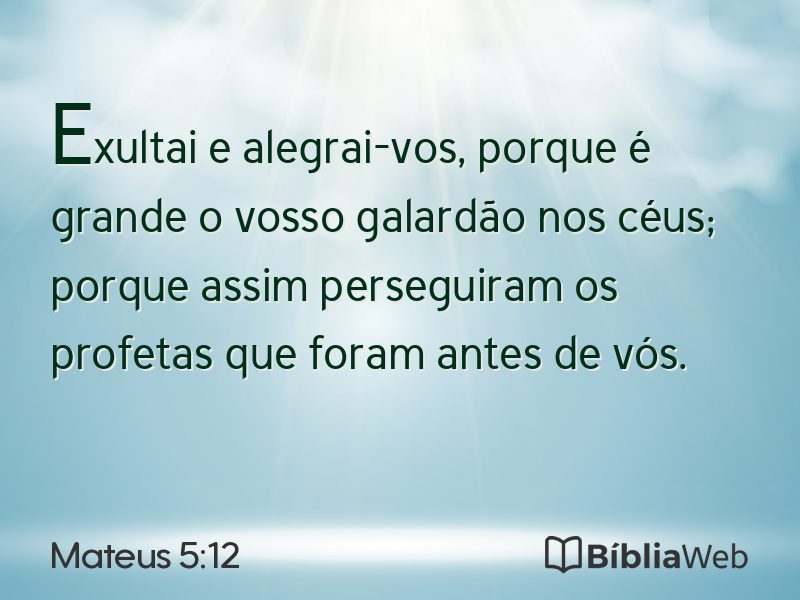 Mateus 5:12 em imagem para compartilhar