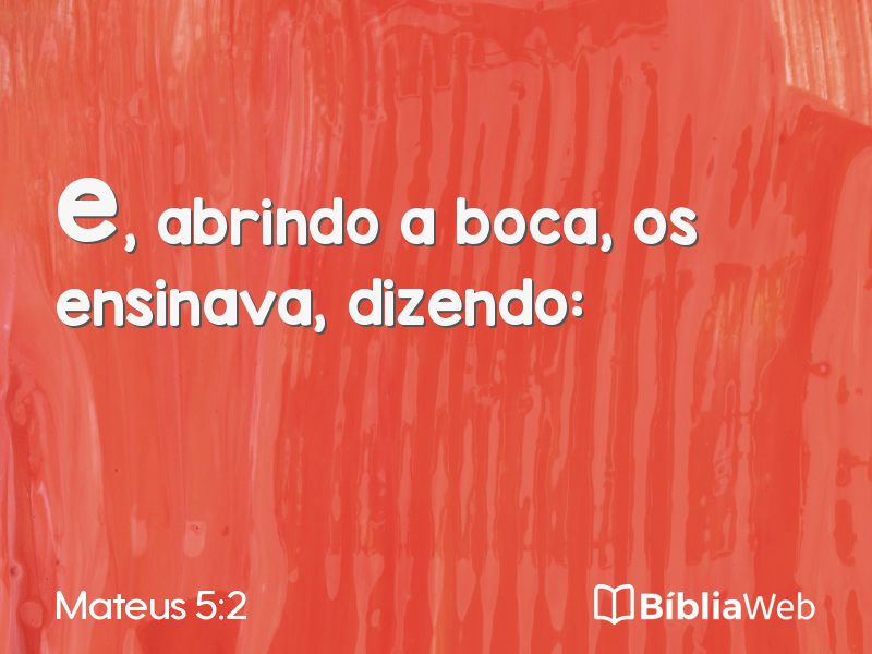 Mateus 5:2 em imagem para compartilhar