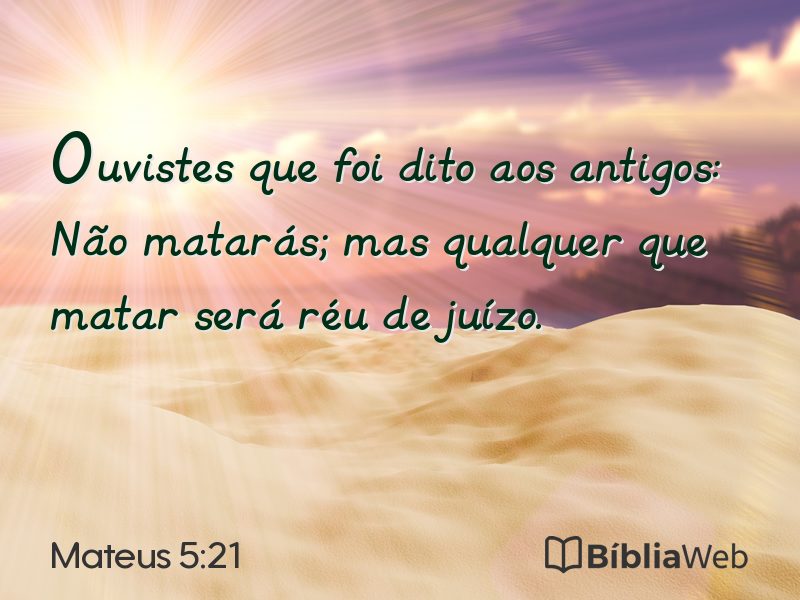 Mateus 5:21 em imagem para compartilhar