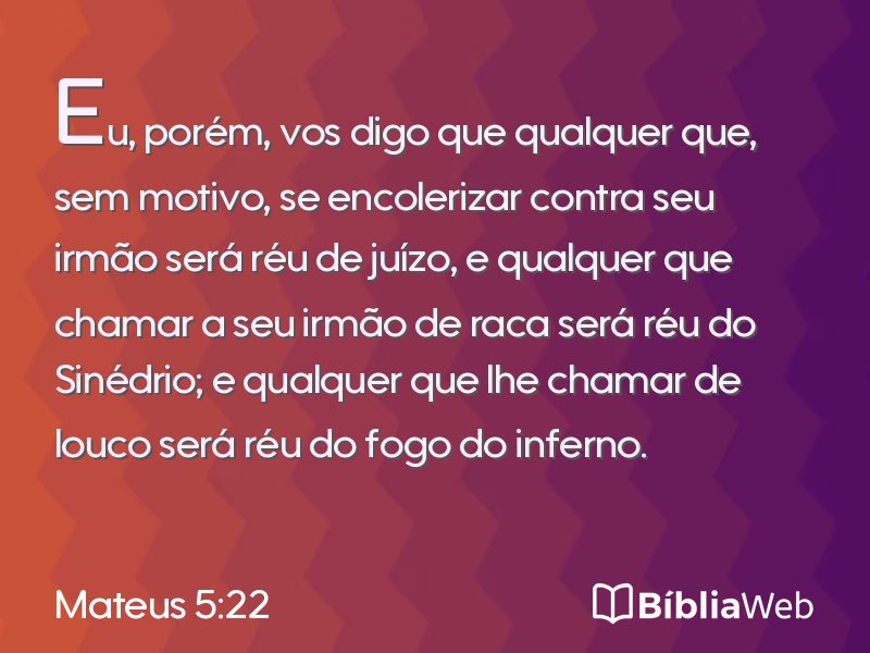 Mateus 5:22 em imagem para compartilhar