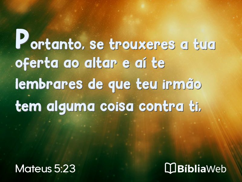 Mateus 5:23 em imagem para compartilhar