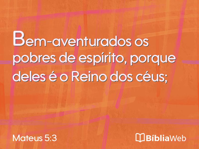 Mateus 5:3 em imagem para compartilhar