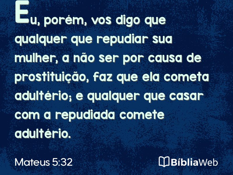 Mateus 5:32 em imagem para compartilhar