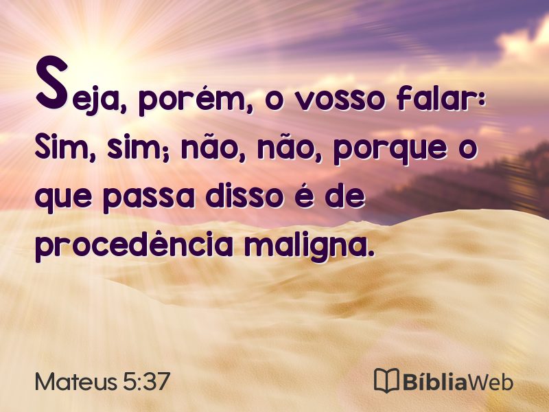 Mateus 5:37 em imagem para compartilhar