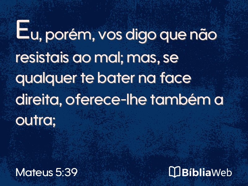 Mateus 5:39 em imagem para compartilhar