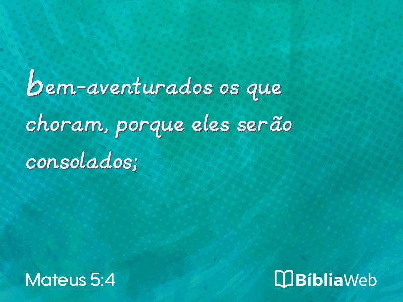 Mateus 5:4 em imagem para compartilhar