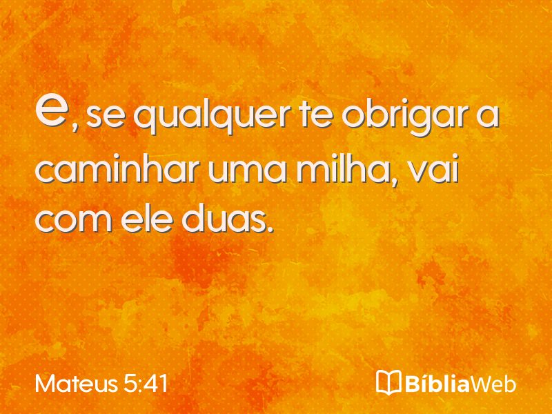 Mateus 5:41 em imagem para compartilhar