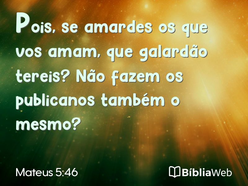 Mateus 5:46 em imagem para compartilhar