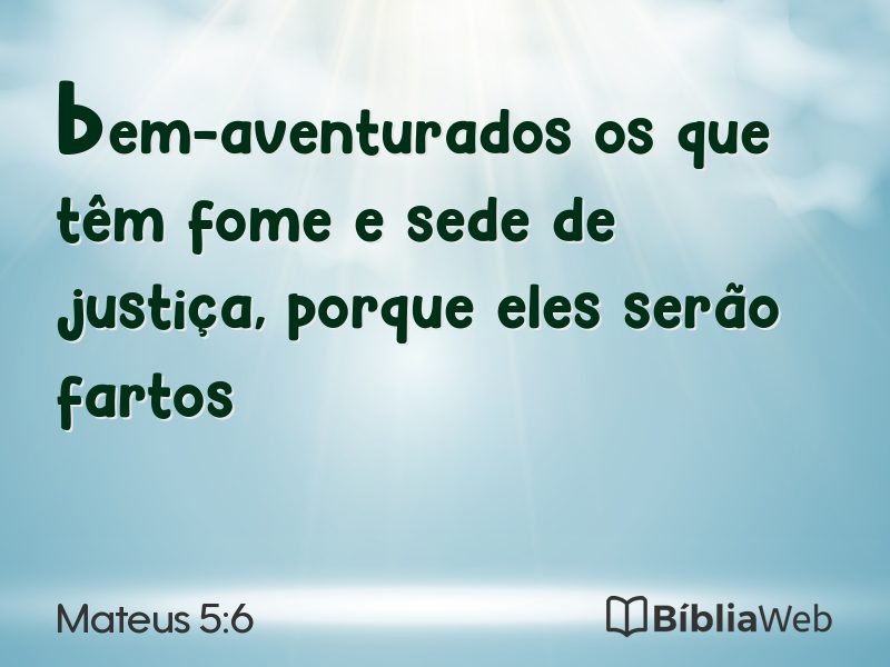 Mateus 5:6 em imagem para compartilhar