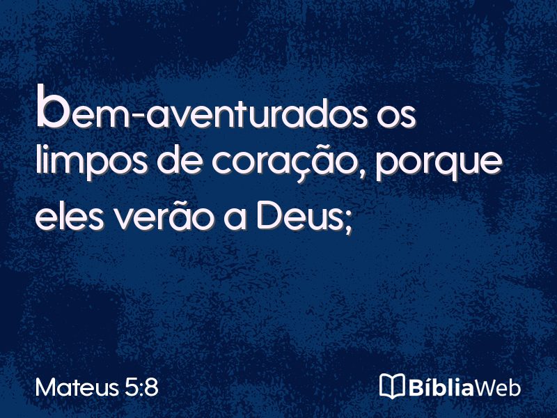 Mateus 5:8 em imagem para compartilhar