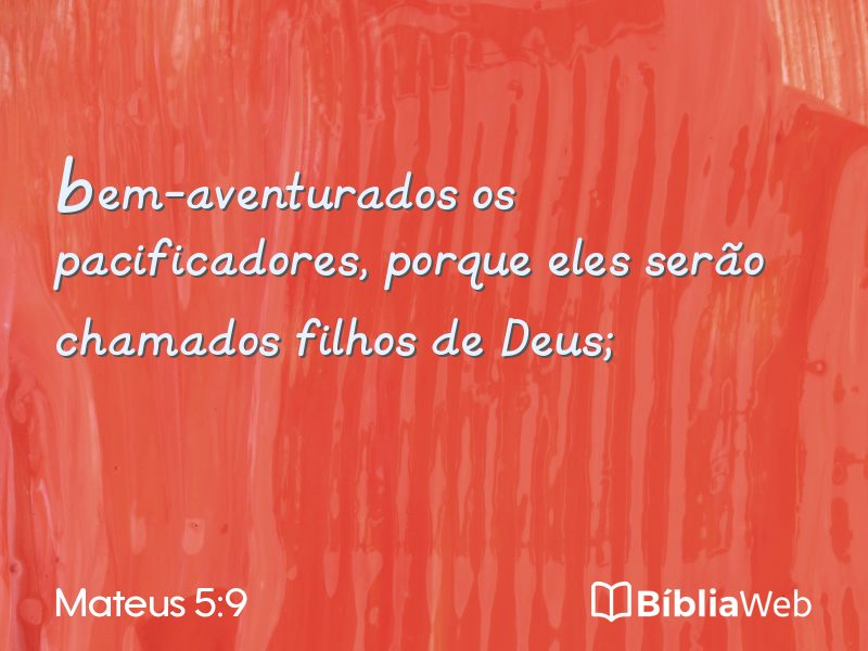 Mateus 5:9 em imagem para compartilhar