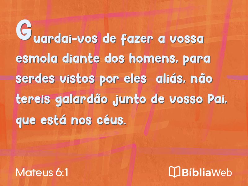 Mateus 6:1 em imagem para compartilhar