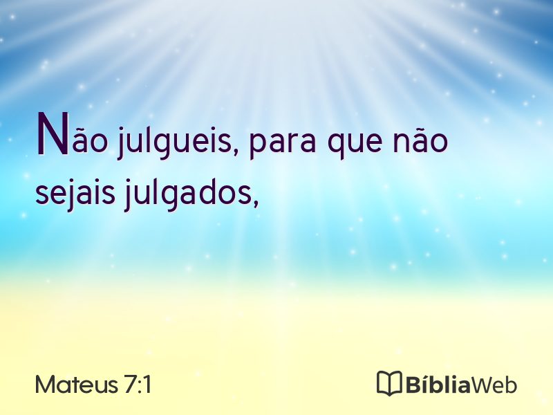 Mateus 7:1 em imagem para compartilhar